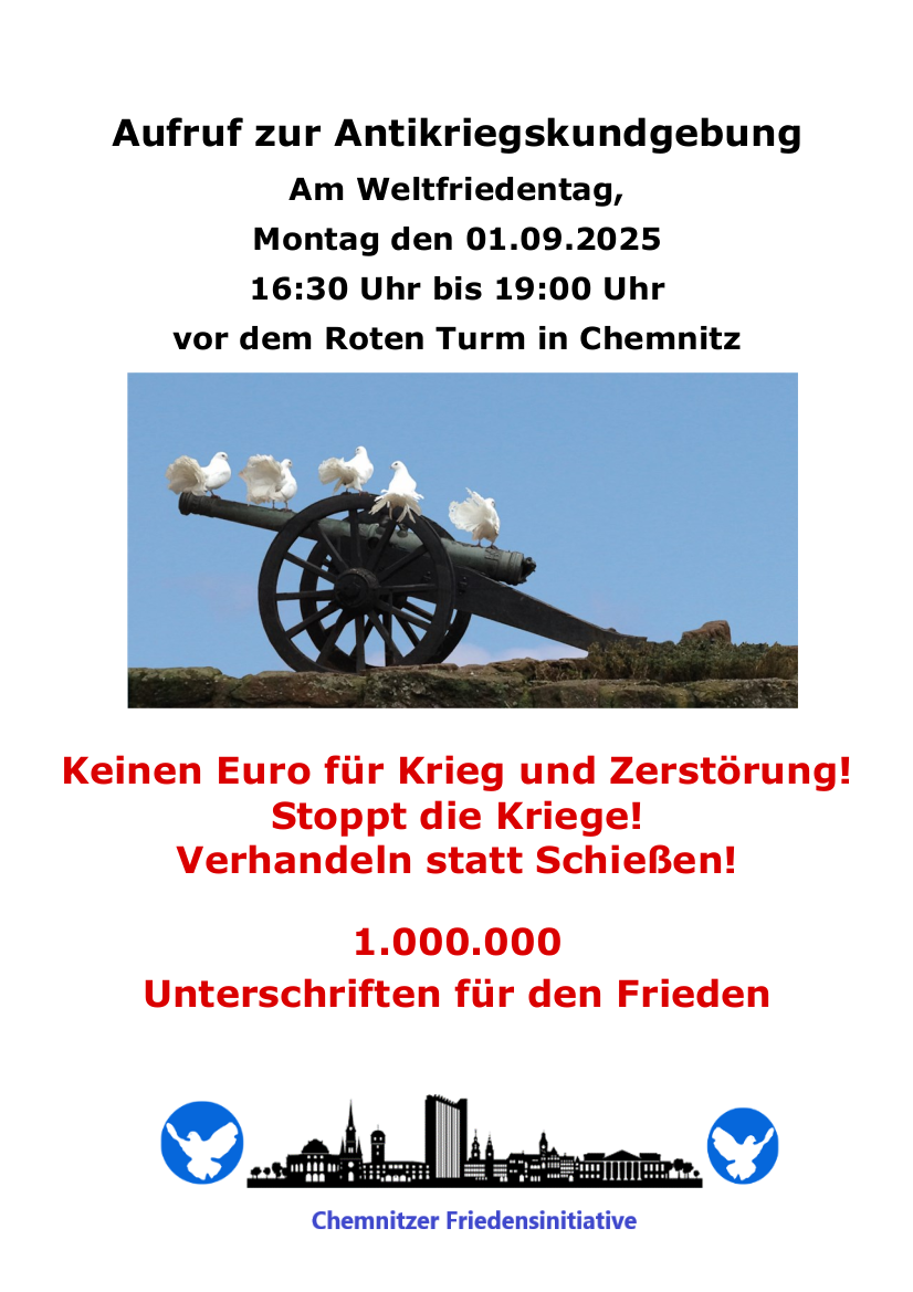 Aufruf Weltfriedenstag 2025